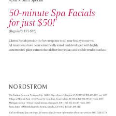 NO April Fools Joke Here!  Get Glowing with $50 Facial from  Clarins at Bloomingdales + Nordstrom!